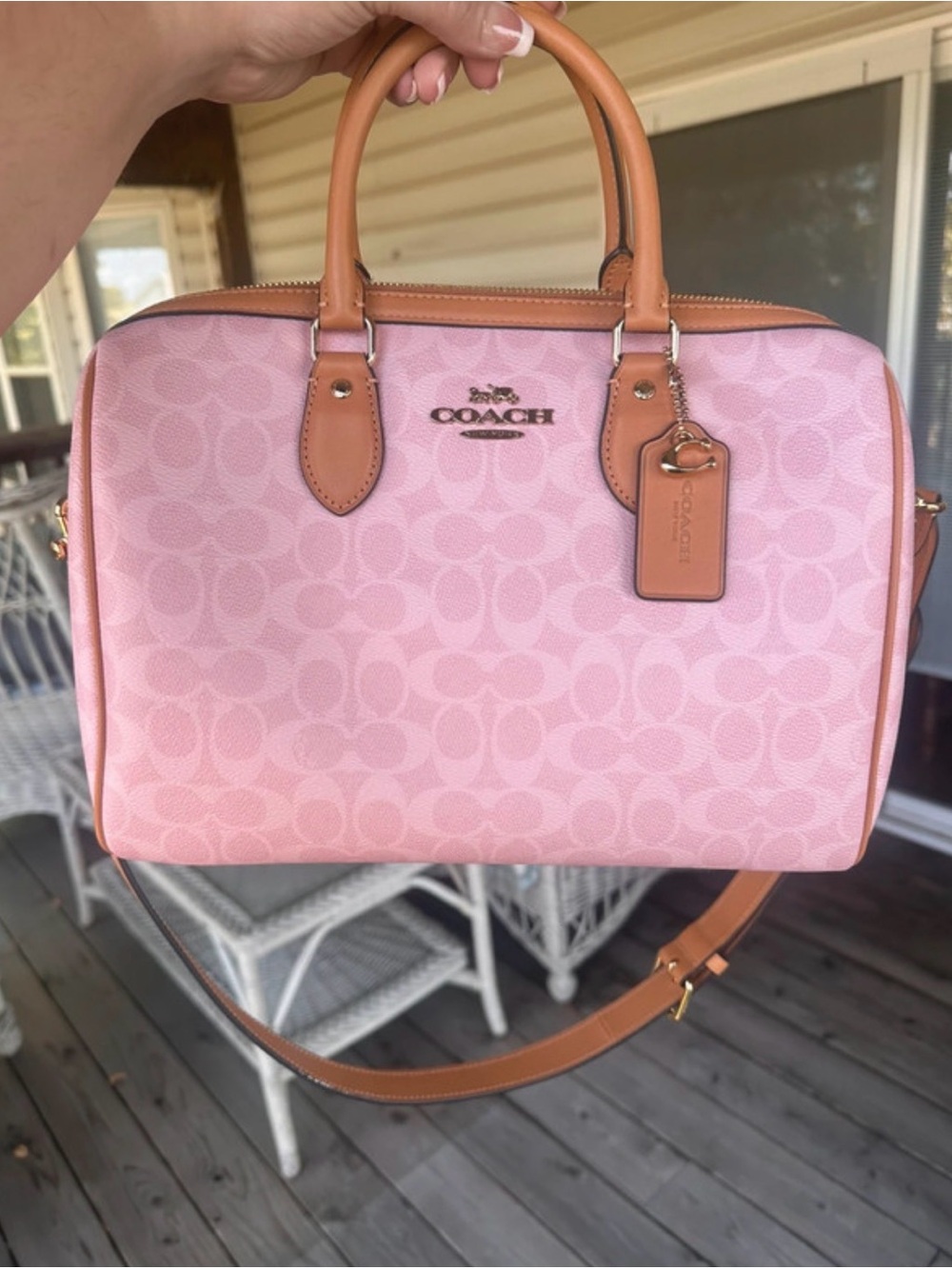 Coach Pink Powder Large Rowan